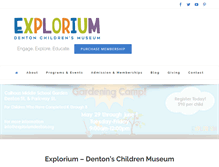 Tablet Screenshot of exploriumdenton.org